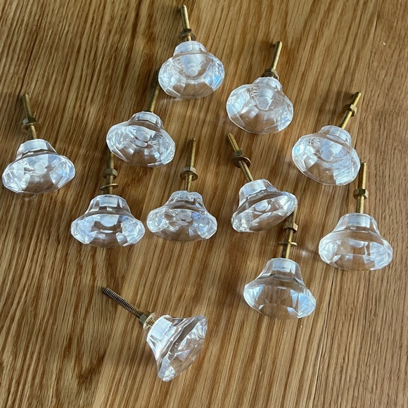 Crystal Cut Faceted Shabby Chic Drawer Pull - Picture 4 of 7